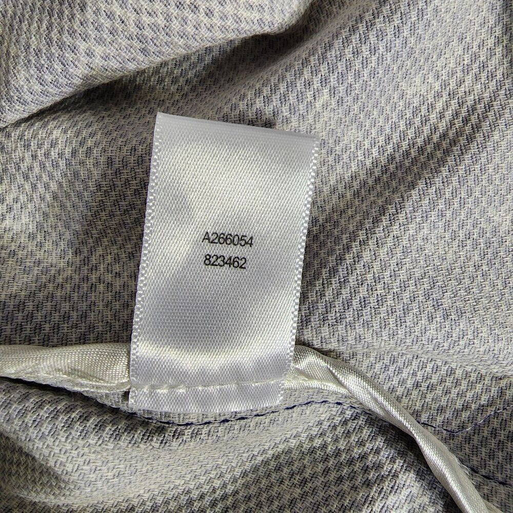 Isaac Mizrahi Live! Womens Jacket Blazer 26W Damask Mixed Print Blue White Zip - Picture 11 of 11